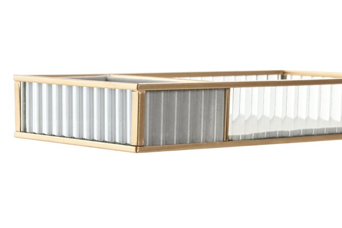 DKD Home Decor Joyero de Cristal y Metal Transparente y Dorado DKD Home Decor Joyero de Cristal y Metal Transparente y Dorado