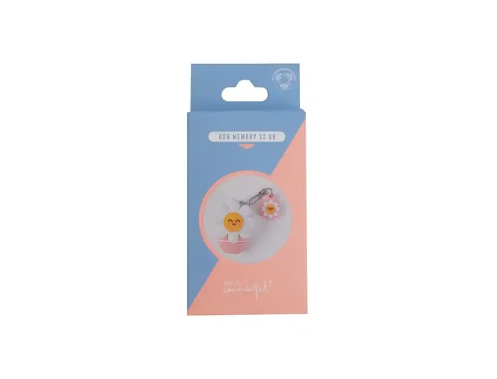 Wondee Memoria USB Mr. Wonderful 32GB Margarita con Llavero y Adaptador USB-C