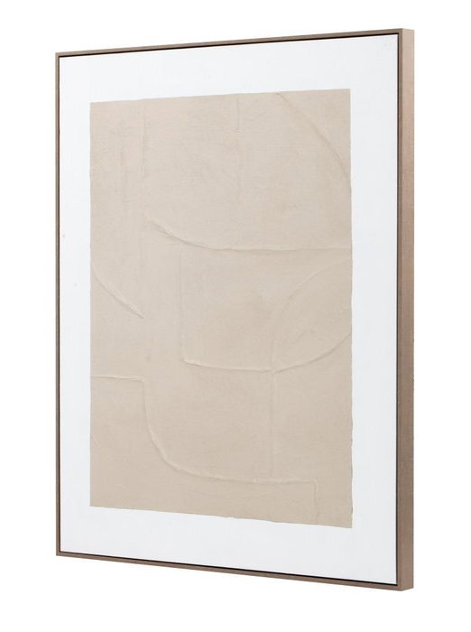DKD Home Decor Cuadro Abstracto Lienzo Blanco Beige Pino 4.5 x 102 x 82 cm (2 Unidades)