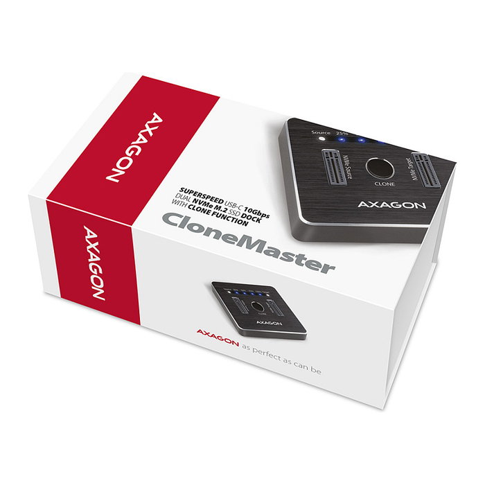 Axagon ADSA-M2C NVMe Clone Dual SSD Docking Station