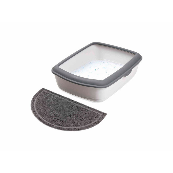 Alfombra para Arenero de Gatos Trixie Antracita PVC 59 × 35 cm