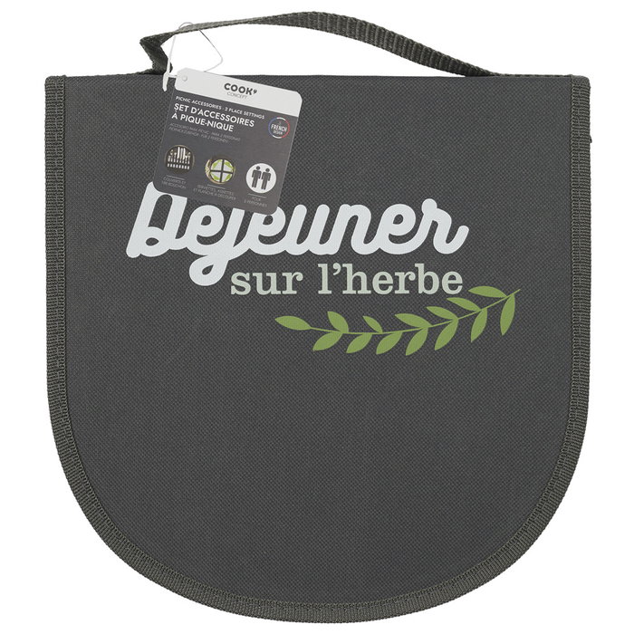 Cook Concept Juego De Picnic Para 2 Personas Con Vajilla Completa Y Bolsa