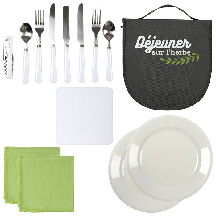 Cook Concept Juego De Picnic Para 2 Personas Con Vajilla Completa Y Bolsa