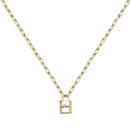 La Petite Story Collar NECKL.PADLOCK YG+LOVE Amarillo