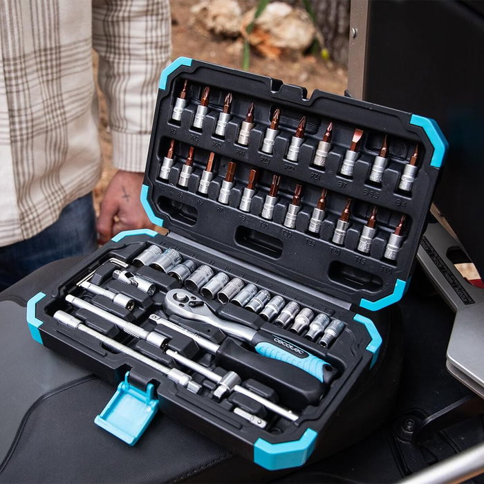 Caja de Herramientas Cecotec KRK 2200 Acero Acero al cromo vanadio 46 Piezas Caja de Herramientas Cecotec KRK 2200 Acero Acero al cromo vanadio 46 Piezas