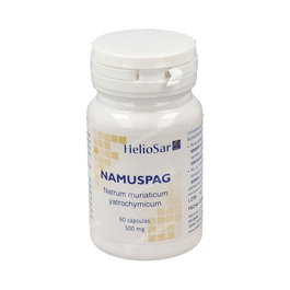 HELIOSAR Complemento Alimenticio Namuspag Natrum Muriaticum 60 Cápsulas - Con Vitamina A y C para Mucosas, Piel y Visión