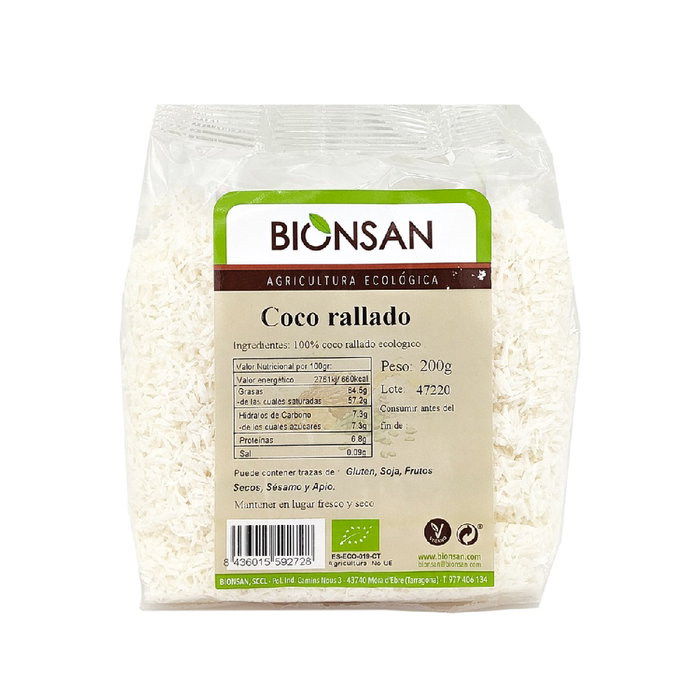 BIONSAN Coco Rallado Ecológico 200 gr BIONSAN Coco Rallado Ecológico 200 gr