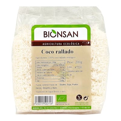 BIONSAN Coco Rallado Ecológico 200 Gr BIONSAN Coco Rallado Ecológico 200 Gr