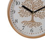 Reloj Blanco-Natural Madera / Cristal 22 X 22 X 4,50 cm