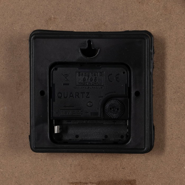 Reloj Blanco-Natural Madera / Cristal 22 X 22 X 4,50 cm