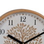 Ixia Reloj Blanco-Natural Madera y Cristal 22 x 22 x 4,50 cm