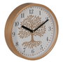Ixia Reloj Blanco-Natural Madera y Cristal 22 x 22 x 4,50 cm
