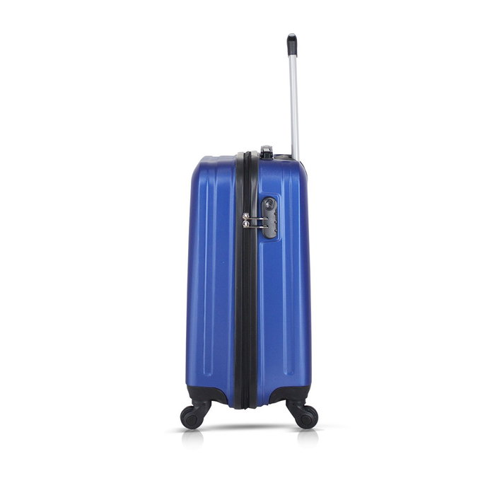 Zoozie Bags 6547 Maleta de Viaje 100% ABS Azul con 4 Ruedas 360 y Cierre Codificado