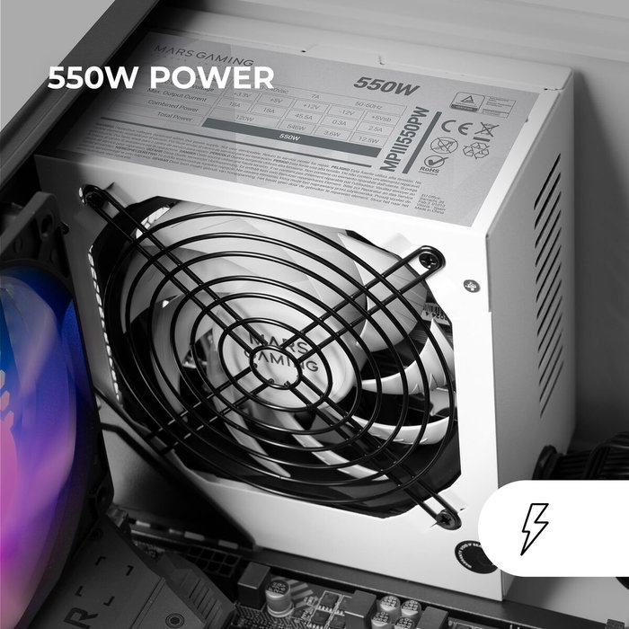 Mars Gaming MPIII550P 550W Blanco Mars Gaming MPIII550P 550W Blanco