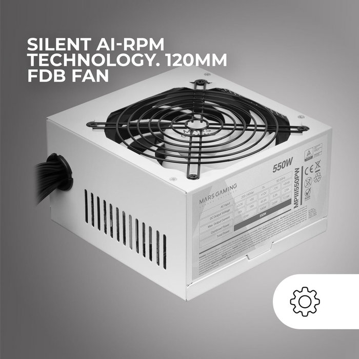 Mars Gaming MPIII550P 550W Blanco Mars Gaming MPIII550P 550W Blanco