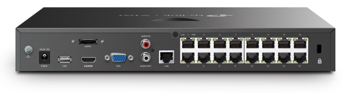 TP-Link VIGI NVR2016H Videograbador de red de 16 canales con PoE+
