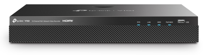 TP-Link VIGI NVR2016H Videograbador de red de 16 canales con PoE+