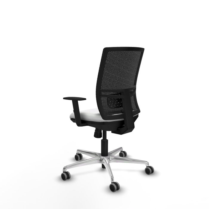 PIQUERAS Y CRESPO Silla de oficina Yunquera con mecanismo Sincro, Blanco y Negro