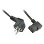 Lindy Cable de alimentación 30345 Beige 2m CEE 7/7 a C13 acoplador angular