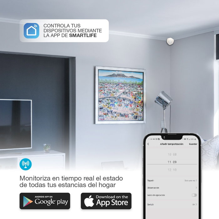 GSC Evolution Detector de superficie PIR inteligente vía WiFi con sensor de movimiento