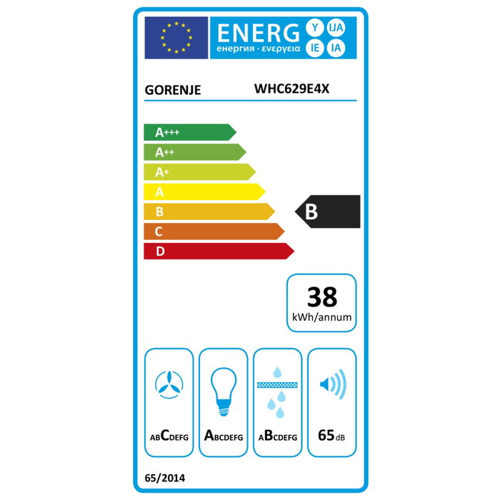 Gorenje WHC629E4X Campana extractora de chimenea 60cm Silver Gorenje WHC629E4X Campana extractora de chimenea 60cm Silver