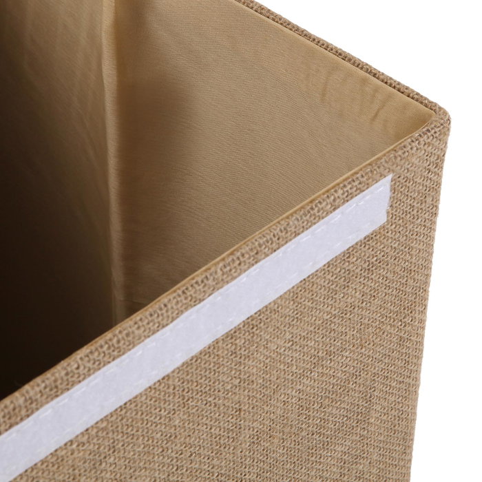 Versa Cesto Ropa Rectangular Plegable de Yute 30x40x50 cm (2 Unidades)