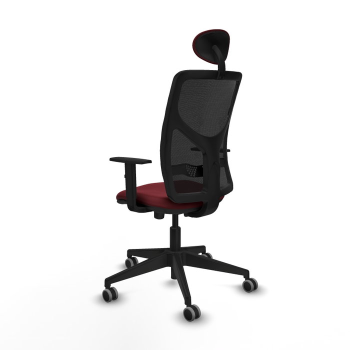 PIQUERAS Y CRESPO Silla de oficina Motilla con mecanismo Sincro/Traslack, Granate y Negro PIQUERAS Y CRESPO Silla de oficina Motilla con mecanismo Sincro/Traslack, Granate y Negro