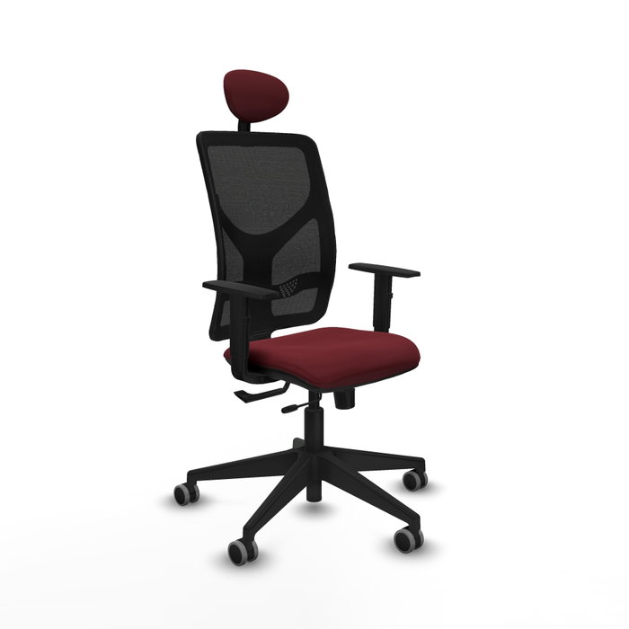 PIQUERAS Y CRESPO Silla de oficina Motilla con mecanismo Sincro/Traslack, Granate y Negro PIQUERAS Y CRESPO Silla de oficina Motilla con mecanismo Sincro/Traslack, Granate y Negro