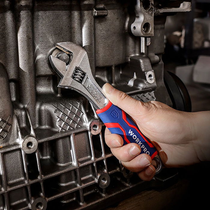 Workpro Llave Ajustable 250 mm Acero Cromo Vanadio Resistente Óxido Corrosión