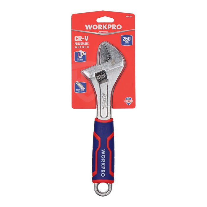 Workpro Llave Ajustable 250 mm Acero Cromo Vanadio Resistente Óxido Corrosión