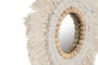 DKD Home Decor Set de 3 Espejos de Algodón y Cristal Blanco