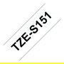 Brother TZE-S151 Cinta de Etiquetas TZE (TZ), 24mm x 8m, Negro sobre Transparente, para P-Touch