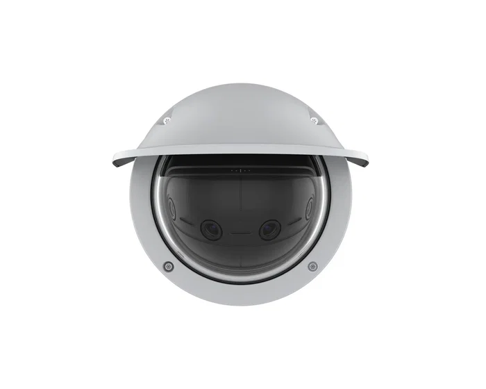 Axis Cámara de Seguridad IP P3827-PVE, 7MP 3712x1856, Cúpula Exterior Antivandálica IP66 IK10, Visión Nocturna IR, PTZ Digital, PoE, Para Techo/Pared, Color Día y Noche