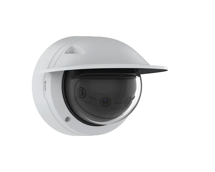Axis Cámara de Seguridad IP P3827-PVE, 7MP 3712x1856, Cúpula Exterior Antivandálica IP66 IK10, Visión Nocturna IR, PTZ Digital, PoE, Para Techo/Pared, Color Día y Noche
