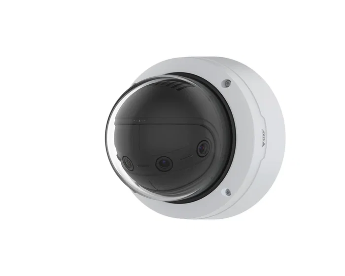 Axis Cámara de Seguridad IP P3827-PVE, 7MP 3712x1856, Cúpula Exterior Antivandálica IP66 IK10, Visión Nocturna IR, PTZ Digital, PoE, Para Techo/Pared, Color Día y Noche
