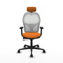 PIQUERAS Y CRESPO Silla de oficina Jorquera Naranja y Blanco