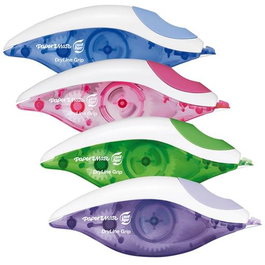 Paper Mate Cinta Correctora Dryline 5 mm x 8.5 M, Set de 12 Unidades, Colores Surtidos (Set de 12)