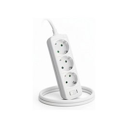 Helos CLASSIC Regleta de enchufes 3 salidas, 3 m, Blanco