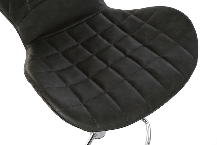 DKD Home Decor Taburete Gris Oscuro PU Metal 50 x 110 x 47 cm