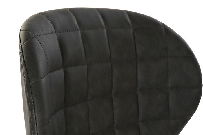 DKD Home Decor Taburete Gris Oscuro PU Metal 50 x 110 x 47 cm