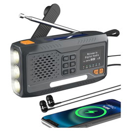 Extralink Radio de Emergencia BT-4000 con Bluetooth, Solar, Dinamo y Powerbank 4500mAh