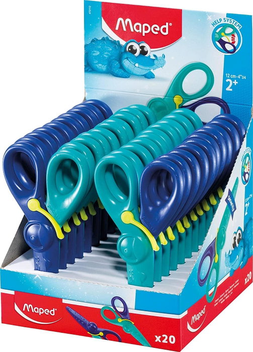 MAPED Tijeras Infantiles KidiPulse 12cm Azul Bicolor