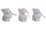 DKD Home Decor Peluche Baby Rosa Azul Poliester 10 x 15 x 20 cm (3 Unidades)