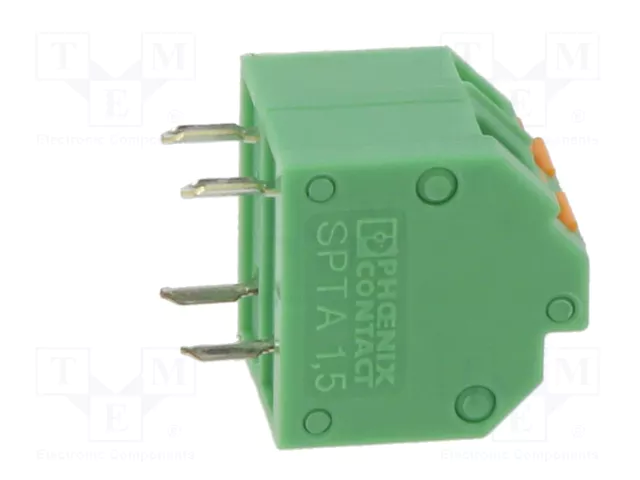 PHOENIX CONTACT SPTA1.5/2-5.08 listón para impresión de alimentación verde