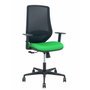 PIQUERAS Y CRESPO Silla Mardos con Mecanismo Sincro, Malla Negra y Asiento Verde
