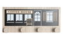 DKD Home Decor Perchero Vintage Natural Negro 6 x 17.5 x 39.8 cm (4 Unidades)