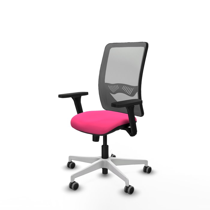 PIQUERAS Y CRESPO Silla de oficina Zulema Rosa y Gris con Mecanismo Sincro PIQUERAS Y CRESPO Silla de oficina Zulema Rosa y Gris con Mecanismo Sincro
