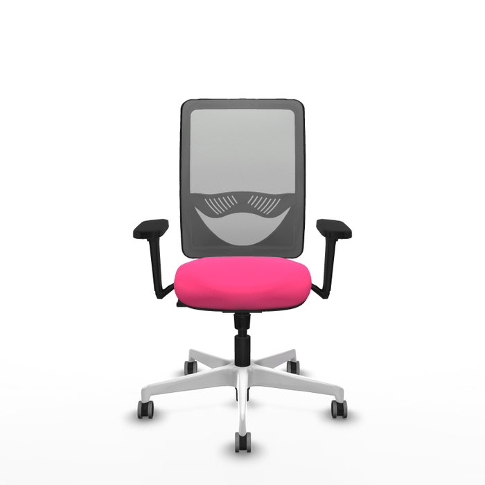 PIQUERAS Y CRESPO Silla de oficina Zulema Rosa y Gris con Mecanismo Sincro PIQUERAS Y CRESPO Silla de oficina Zulema Rosa y Gris con Mecanismo Sincro