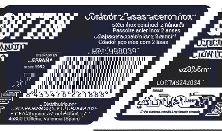 Quttin Colador Acero Inoxidable 2 Asas Ø 28.5 cm (12 Unidades)