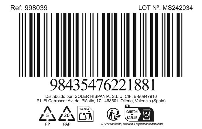 Quttin Colador Acero Inoxidable 2 Asas Ø 28.5 cm (12 Unidades)